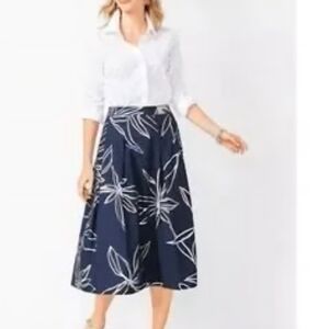 Talbots Blue Midi Skirt Casual Resort Wear